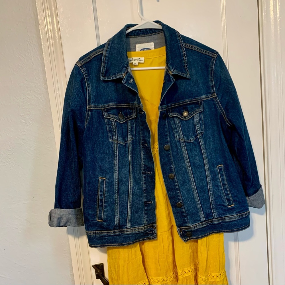 Old Navy Dark Blue Denim Jacket Women's